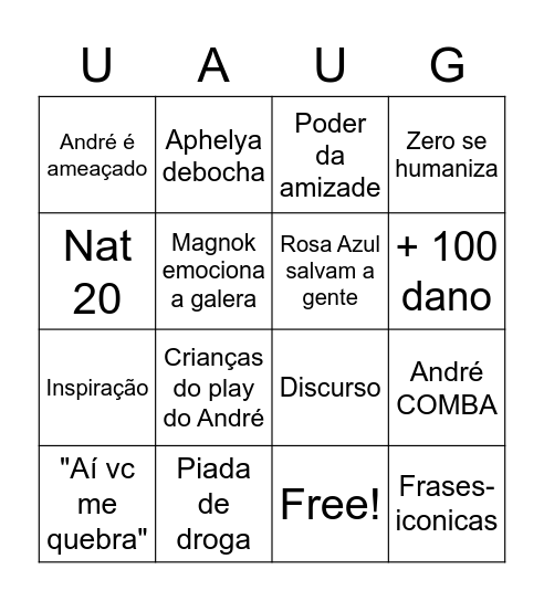 Bingo Gardall Bingo Card