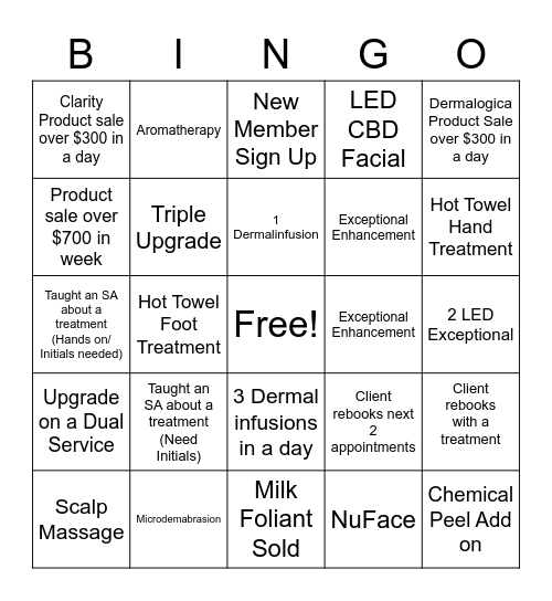 LE Bingo Card