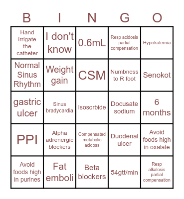 Review Bingo Card