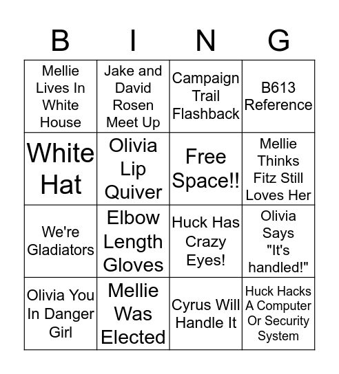 ~Scandal Party Season 5~ Bingo Card