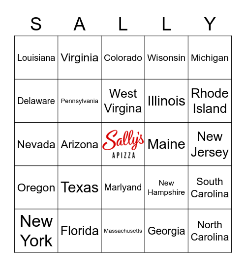 Sally's Guest Bingo Card