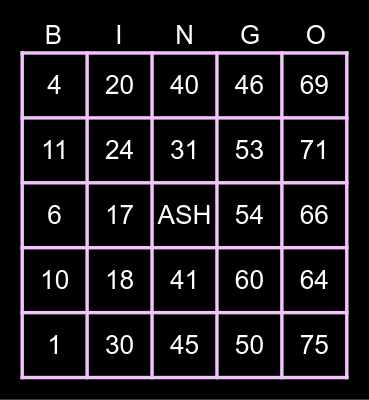 HINAYUPAK Bingo Card