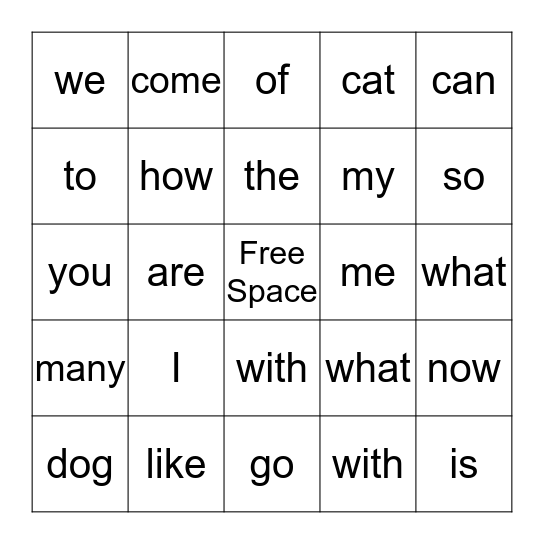 Bingo Card