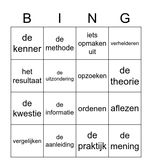 BAKKER bingo Card