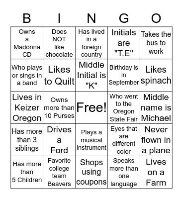 Bingo Card