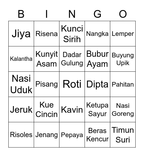 Aiyaaaa's Bingo Card