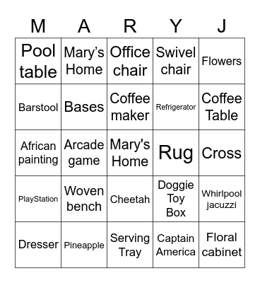Thanks for joining us! Bingo Card