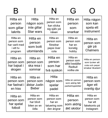 ICEBREAKER BINGO Card