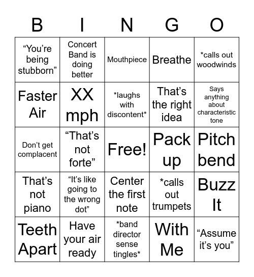 Loney Bingo Card