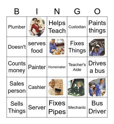 Unit 8 Jobs Bingo Card