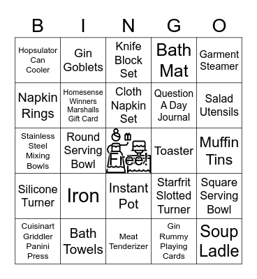 Bridal Shower Bingo Card