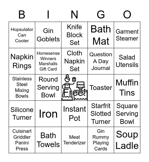 Bridal Shower Bingo Card