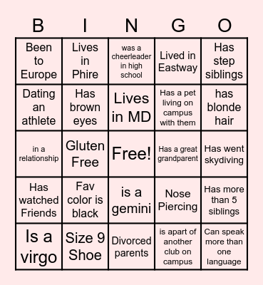 Alpha Phi Polish Week 2022 Bingo Card