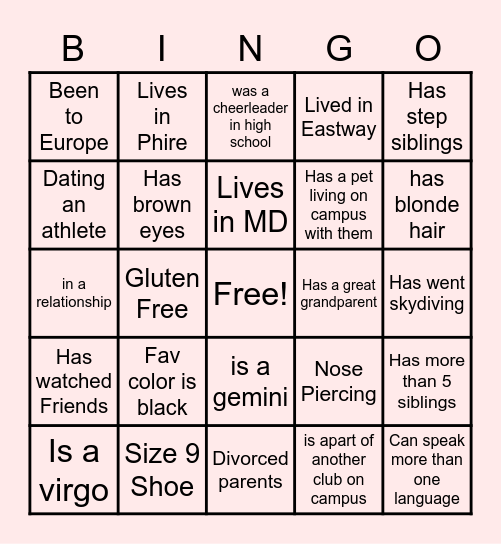 Alpha Phi Polish Week 2022 Bingo Card