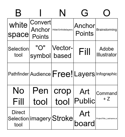 Electronic Art + Design Bingo Card