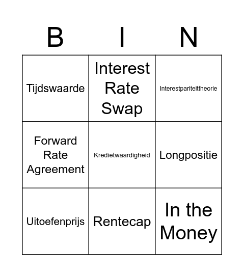 VR8/C Bingo Card