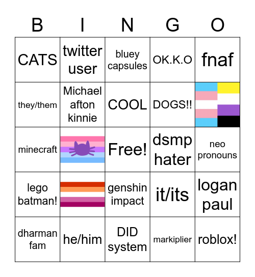 Michaeal Bingo Card