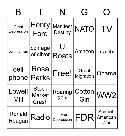 LEQ #3 Bingo Card