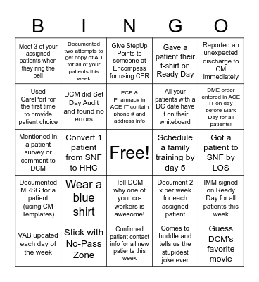 CM BINGO Card