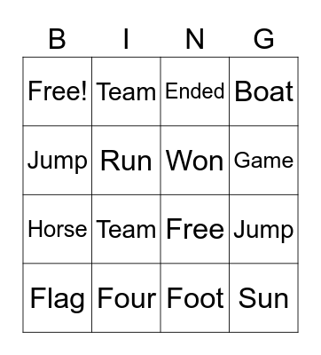 Ela Bingo Card