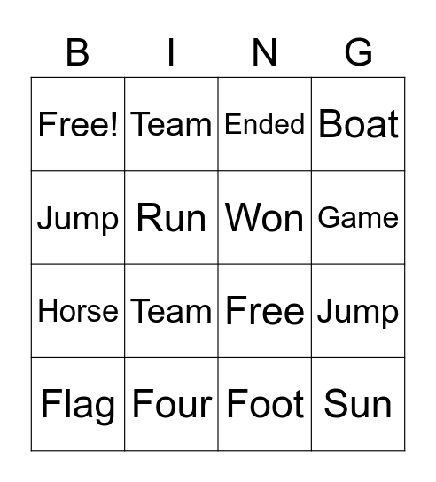 Ela Bingo Card