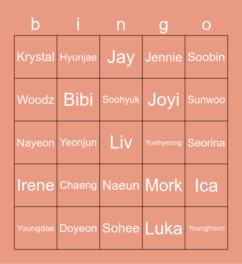 sh's Bingo Card