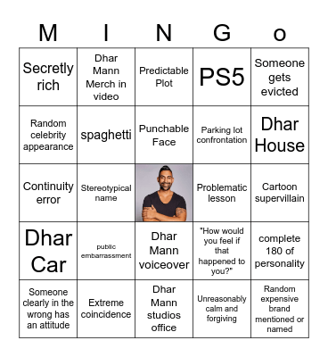 Dharmingo Chet & Matt Bingo Card