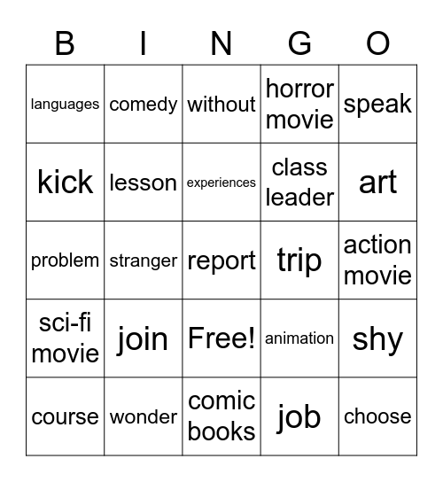 EC6 Bingo Card