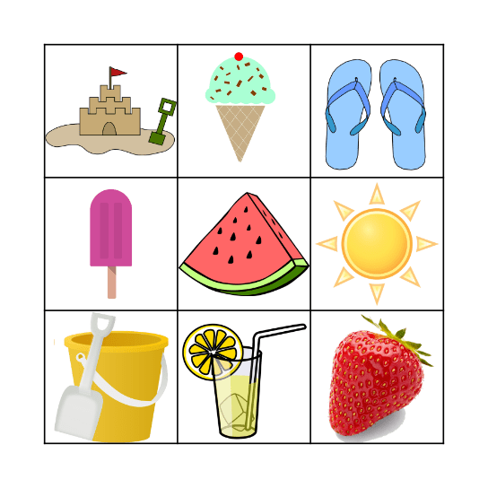 Summer Bingo Card