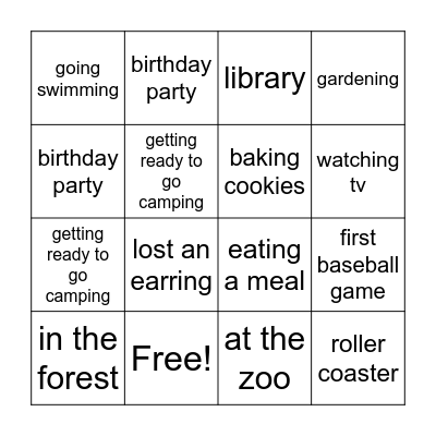 Making inferences Bingo Card