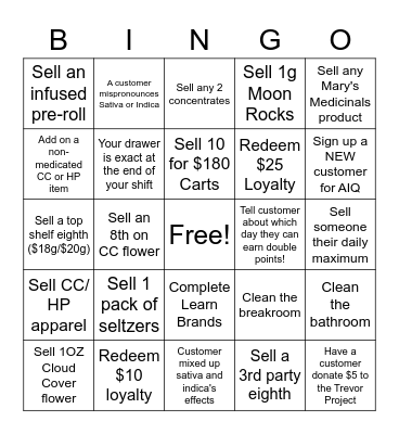 June Sales Bingo Card