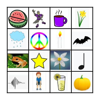 1st Grade Music Bingo Card