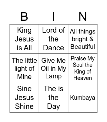 School Assembly Bangers Bingo Card