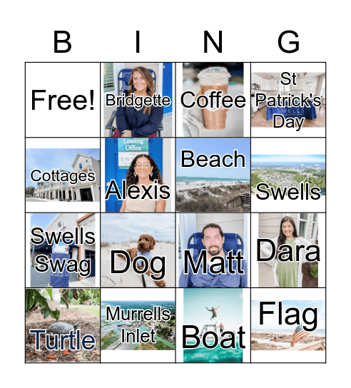 Swells Cottages Bingo Card