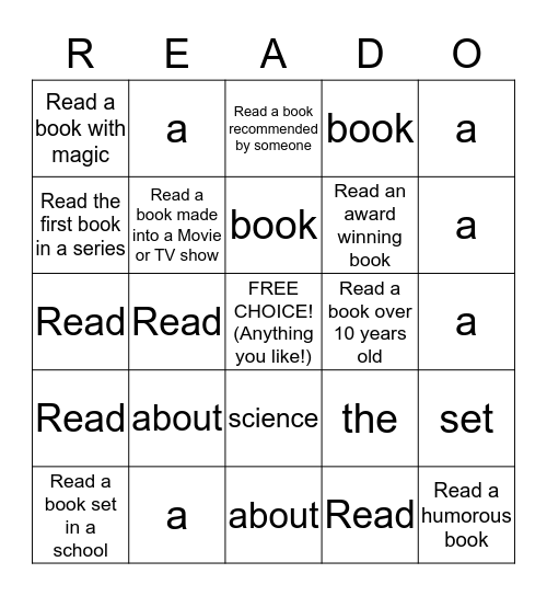 BOOK BINGO Card