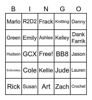 Tri Delta Bingo Card