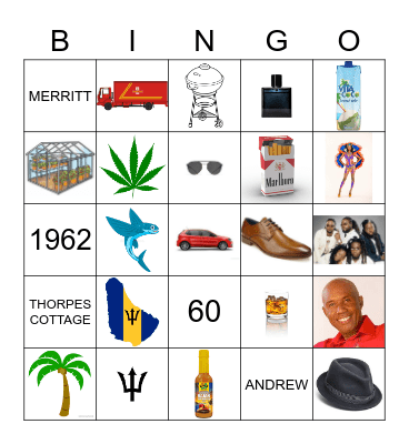 ANDREW'S 60TH BIRTHDAY Bingo Card