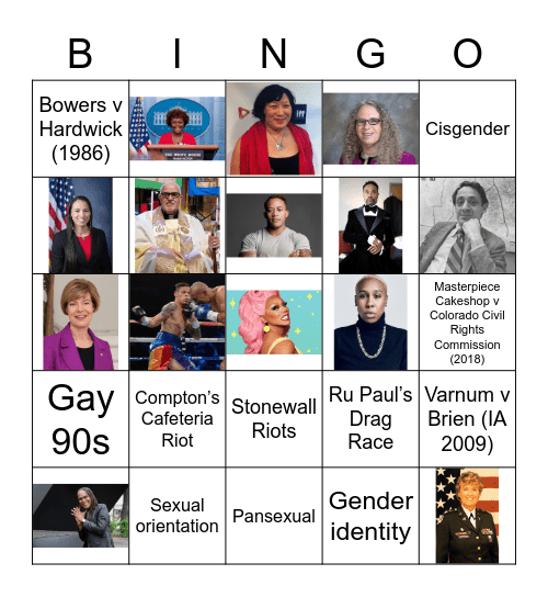 PRIDE BINGO 2022 Bingo Card