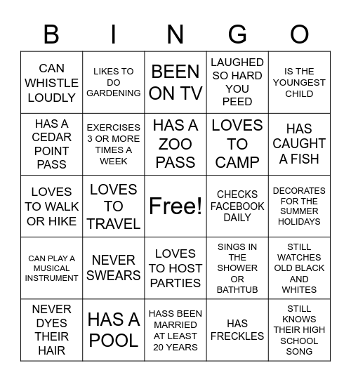 SUMMER OF A SOROPTIMIST! Bingo Card