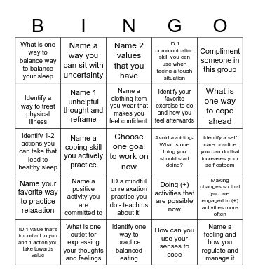 BINGO Card