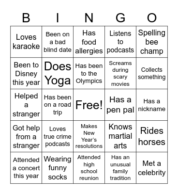 HNN Bingo Card