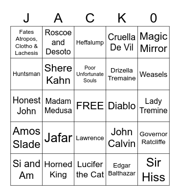 SOMETHING EVIL LIVES HERE Bingo Card