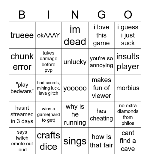 Scotteh Bingo v3 Bingo Card