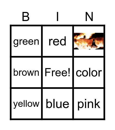 color Bingo Card