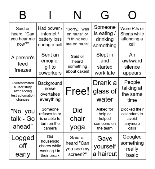 TMML BINGO Card