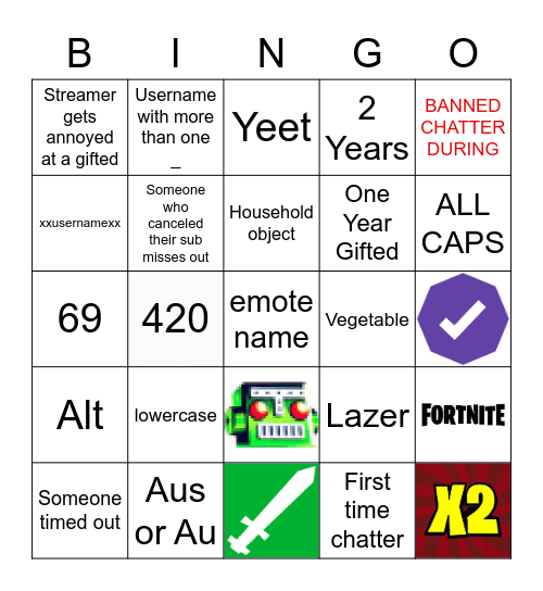 BRODIE'S GIFTO BINGO Card