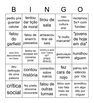 Magda Bingo Card