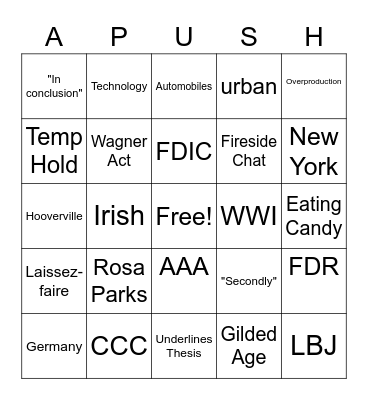 LEQ 4 Bingo Card