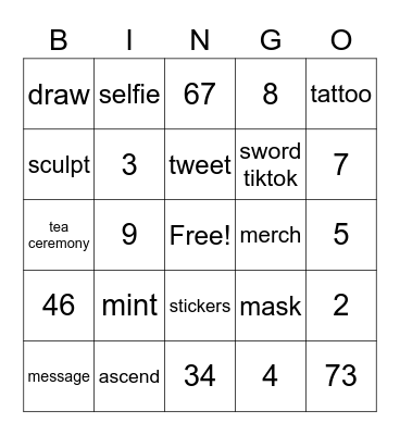 OniTest Bingo Card