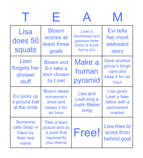 Big 80s Bingo Card